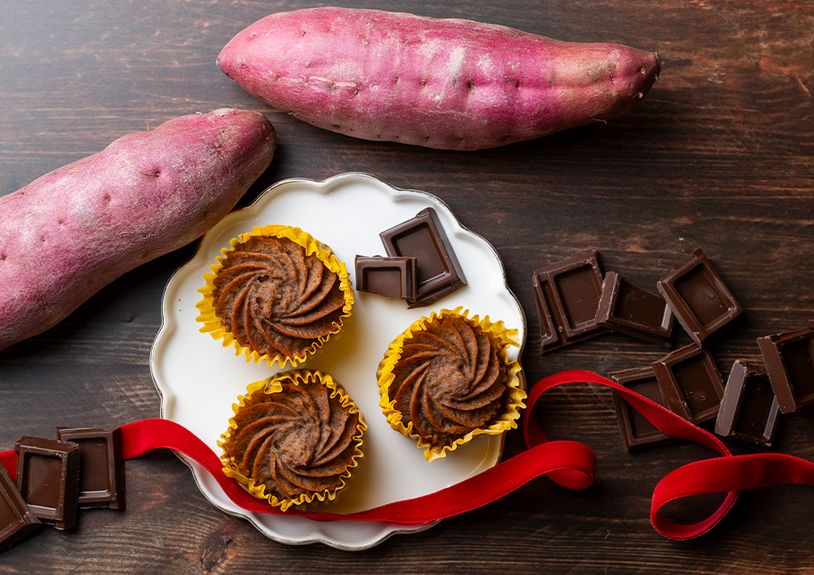 「ほっこりおいものスイートポテトのショコラ味が登場！」