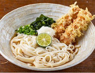 竹ちくわ天ぶっかけ冷やしうどん